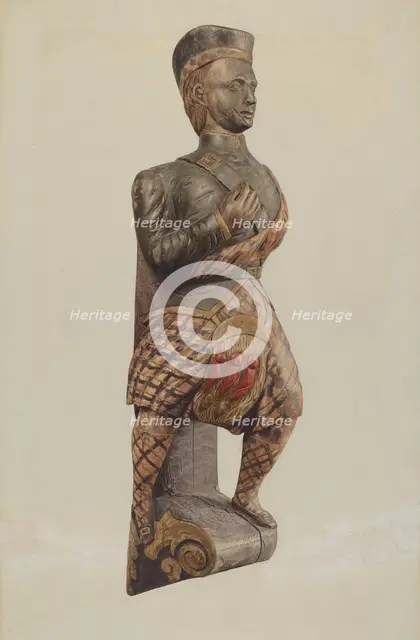 Figurehead: "The Highlander", c. 1937. Creator: Ingrid Selmer-Larsen.