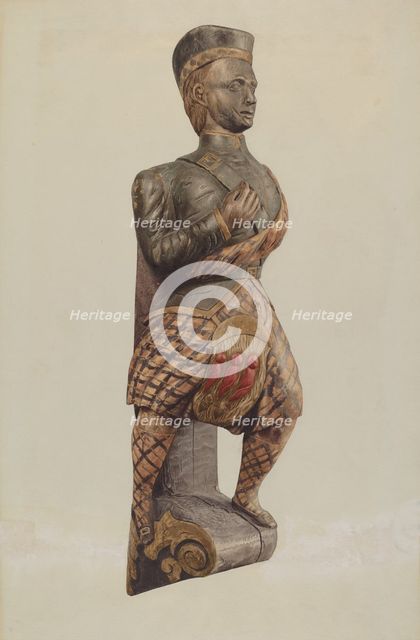 Figurehead: "The Highlander", c. 1937. Creator: Ingrid Selmer-Larsen.