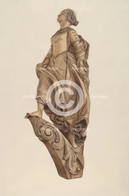 Figurehead: Woman, 1935/1942. Creator: Elizabeth Moutal.
