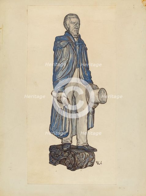 Figurehead: "Andrew Jackson", c. 1938. Creator: Elizabeth Fairchild.