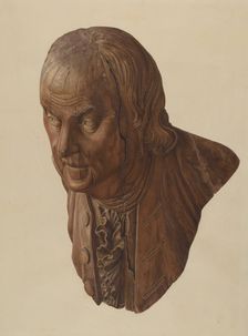 Figurehead: Benjamin Franklin, 1935/1942. Creator: Unknown