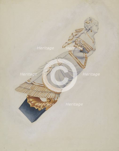 Figurehead: "Belle of Bath", 1935/1942. Creator: Alton K. Skillin.