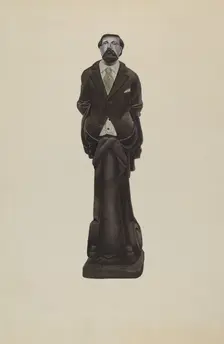 Figurehead: "Brooks Walker", c. 1938. Creator: F. W. Powell