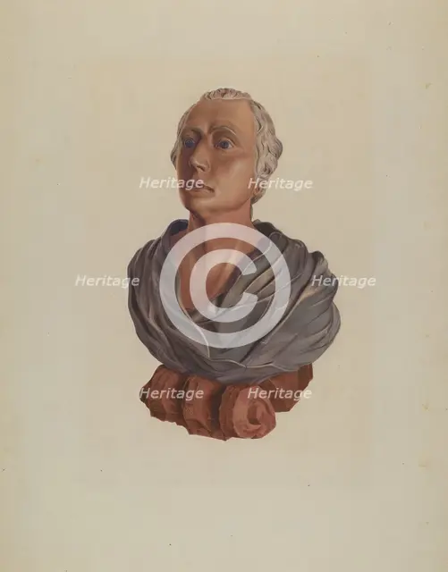 Figurehead: Bust of Washington, c. 1937. Creator: Betty Fuerst.