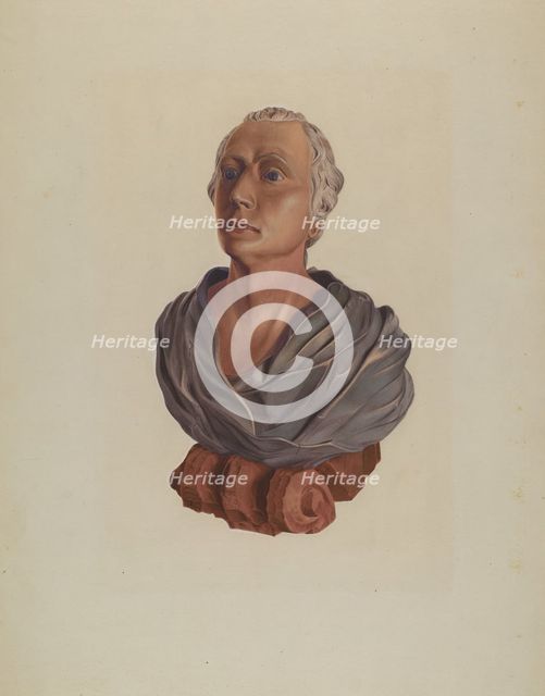 Figurehead: Bust of Washington, c. 1937. Creator: Betty Fuerst.