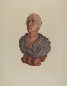 Figurehead: Bust of Washington, c. 1937. Creator: Betty Fuerst