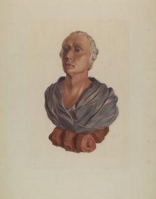 Figurehead: Bust of Washington, c. 1937. Creator: Betty Fuerst