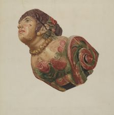 Figurehead, c. 1936. Creator: Helen E. Gilman