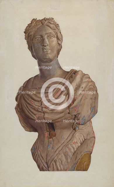 Figurehead, c. 1937. Creator: Frances Cohen.