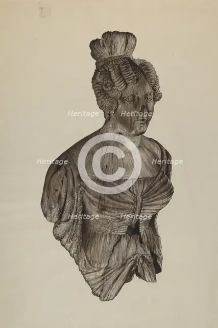 Figurehead, c. 1937. Creator: John Davis.