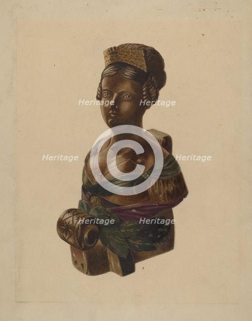 Figurehead, c. 1937. Creator: Louis Plogsted.