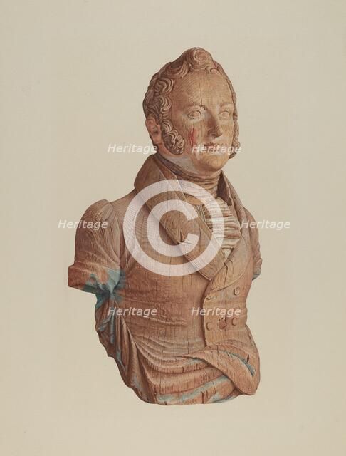 Figurehead, c. 1938. Creator: Elizabeth Moutal.