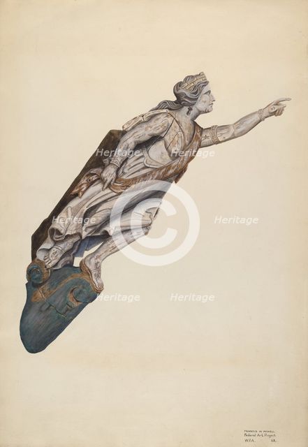 Figurehead, c. 1938. Creator: F. W. Powell.