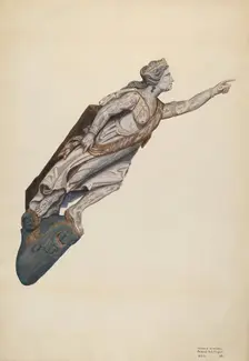 Figurehead, c. 1938. Creator: F. W. Powell
