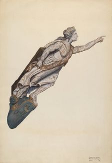 Figurehead, c. 1938. Creator: F. W. Powell