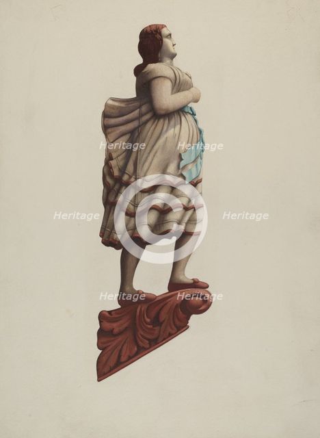 Figurehead, c. 1938. Creator: Frances Cohen.