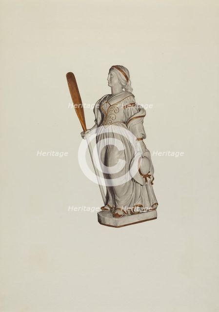 Figurehead, c. 1939. Creator: Lucille Lacoursiere.