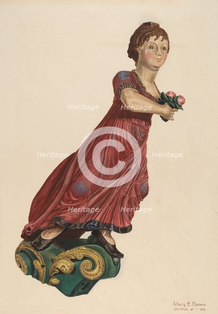 Figurehead, c. 1939. Creator: Mary E Humes.