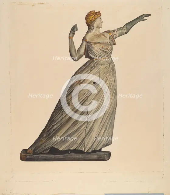 Figurehead: "Columbia", c. 1936. Creator: Elizabeth Fairchild.