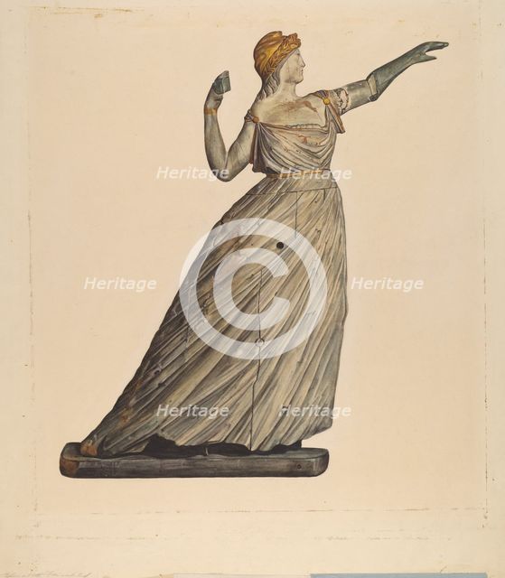 Figurehead: "Columbia", c. 1936. Creator: Elizabeth Fairchild.