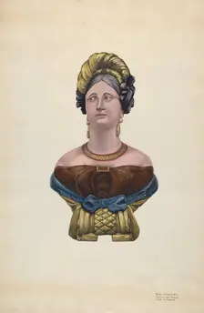 Figurehead for Ship "Marcia Allen", c. 1938. Creator: Molly Bodenstein