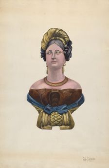 Figurehead for Ship "Marcia Allen", c. 1938. Creator: Molly Bodenstein
