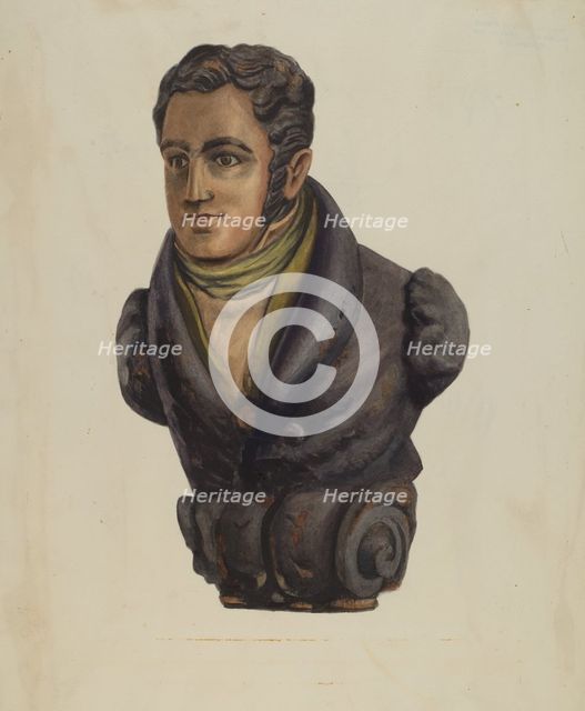 Figurehead from "Bartholomew Gosnold", 1935/1942. Creator: Unknown.