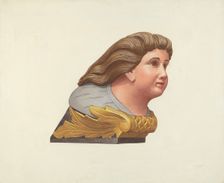 Figurehead from Schooner "Packet", 1935/1942. Creator: Elizabeth Moutal