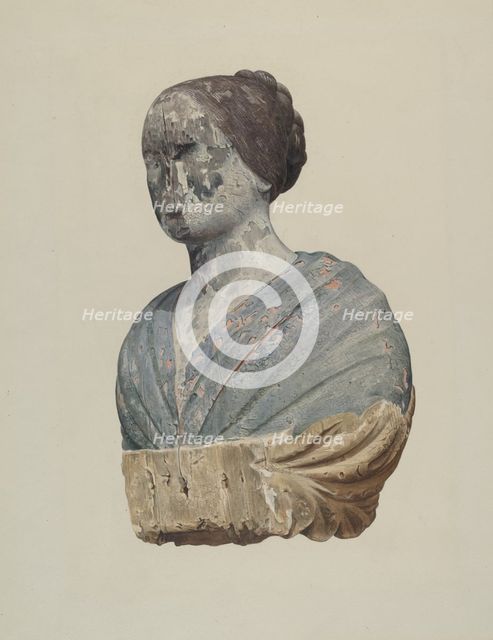 Figurehead from Schooner "Polly", 1935/1942. Creator: Alton K. Skillin.