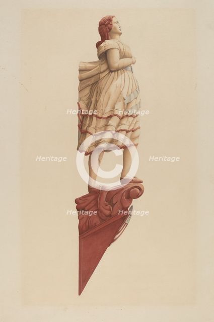 Figurehead from "Union", c. 1938. Creator: Frances Cohen.
