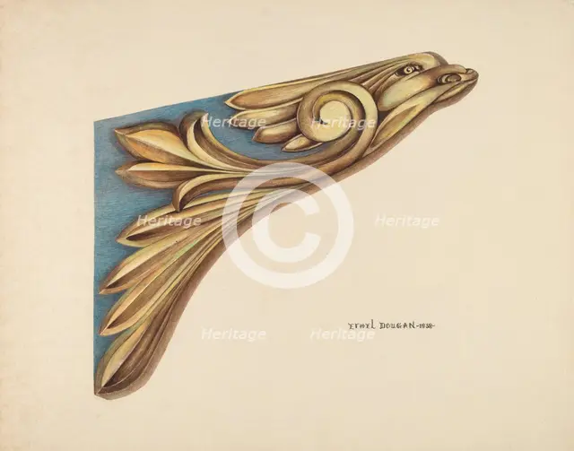 Figurehead from Yacht, 1938. Creator: Ethel Dougan.