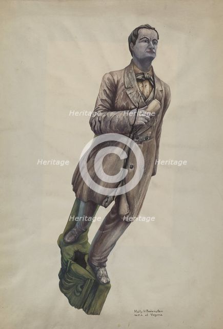 Figurehead "General Schofield", c. 1939. Creator: Molly Bodenstein.