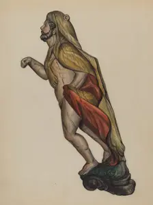 Figurehead: Hercules, c. 1937. Creator: Virginia Richards