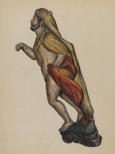 Figurehead: Hercules, c. 1937. Creator: Virginia Richards