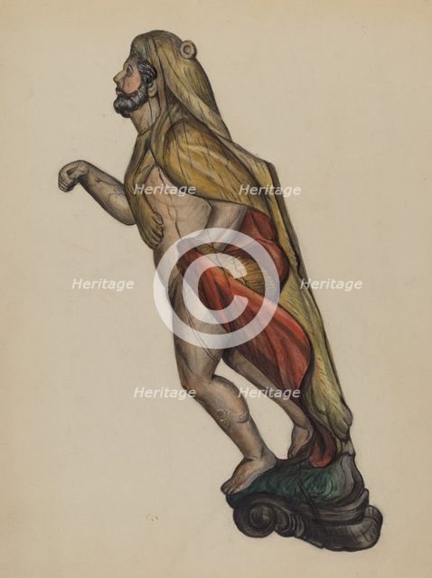Figurehead: Hercules, c. 1937. Creator: Virginia Richards.