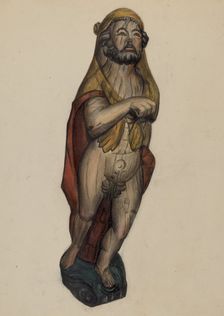 Figurehead: Hercules, c. 1937. Creator: Virginia Richards
