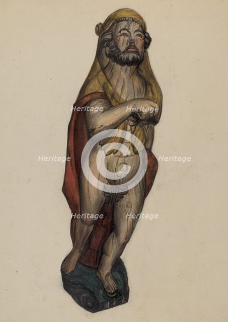 Figurehead: Hercules, c. 1937. Creator: Virginia Richards.