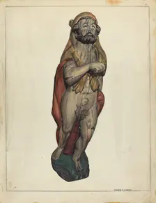 Figurehead: Hercules, c. 1940. Creator: Mina Lowry