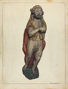 Figurehead: Hercules, c. 1940. Creator: Mina Lowry