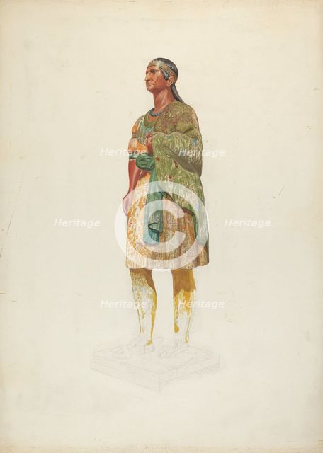 Figurehead: Indian, 1935/1942. Creator: Hazel Hyde.