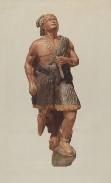 Figurehead: Indian, 1935/1942. Creator: Ingrid Selmer-Larsen