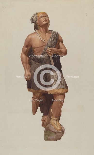 Figurehead: Indian, 1935/1942. Creator: Ingrid Selmer-Larsen.