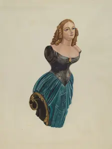 Figurehead: "Jenny Lind", 1935/1942. Creator: Unknown
