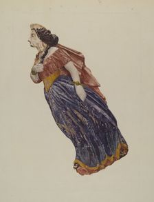 Figurehead: "Marie-Antoinette", 1935/1942. Creator: Mildred E Bent
