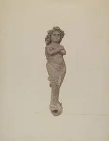 Figurehead: Mermaid, c. 1942. Creator: Lucille Chabot