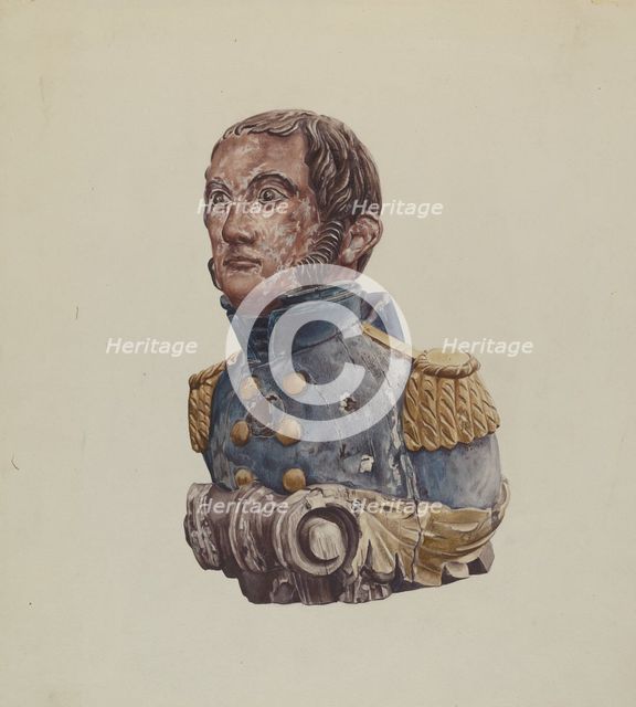 Figurehead: Naval Officer, 1935/1942. Creator: Rosamond P Gray.