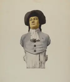 Figurehead: "Quaker", c. 1939. Creator: Elizabeth Moutal