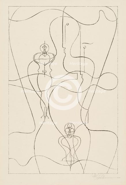 Figurenplan, 1922. Creator: Schlemmer, Oskar (1888-1943).
