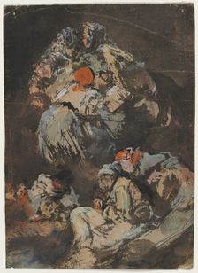 Figures, 1850-1860. Creator: Eugenio Lucas Velázquez (Spanish, 1817-1870)
