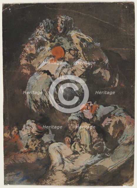 Figures, 1850-1860. Creator: Eugenio Lucas Velázquez (Spanish, 1817-1870).